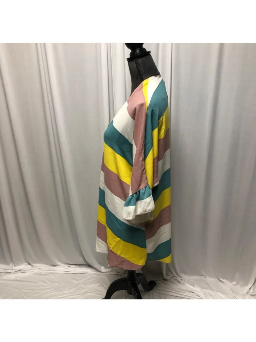 Now N Forever Cardigan Womens Size Small Multicolor Striped Open Front NEW